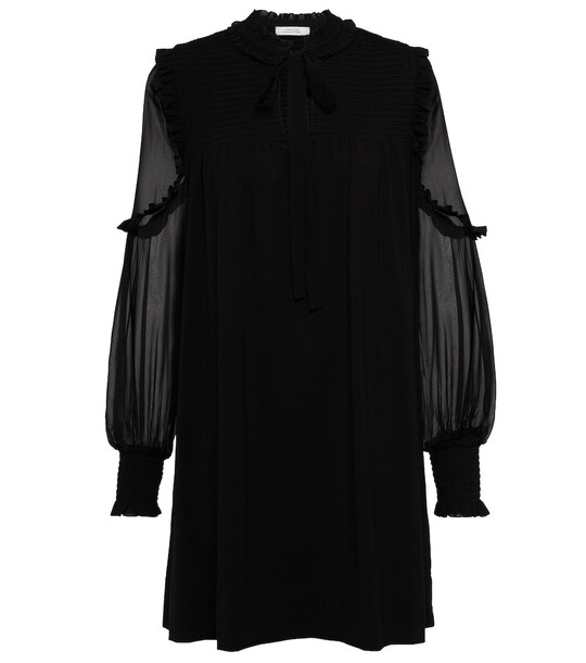 Dorothee Schumacher Playful Volumes cotton-blend minidress in black