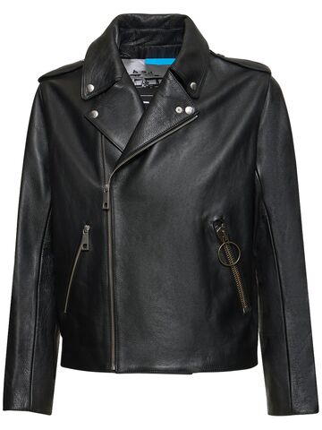 a.p.c. a.p.c. x jw anderson leather jacket in black