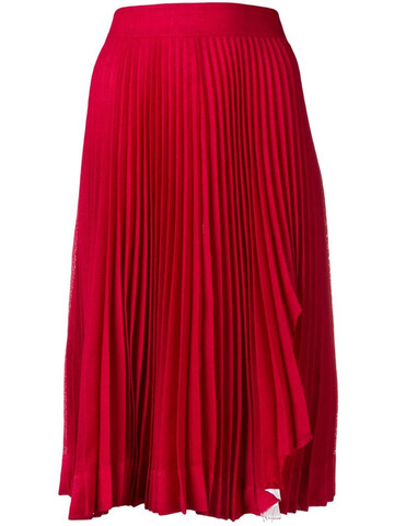 Calvin Klein 205W39nyc pleated midi skirt in red