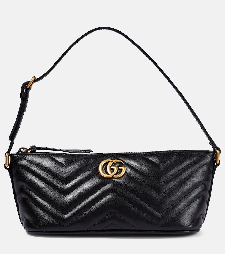 Gucci GG Marmont leather shoulder bag in black