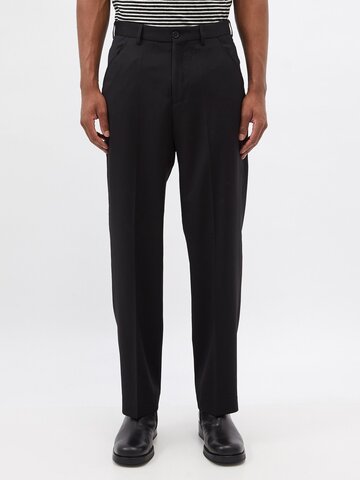 our legacy - chino 22 wool-twill trousers - mens - black