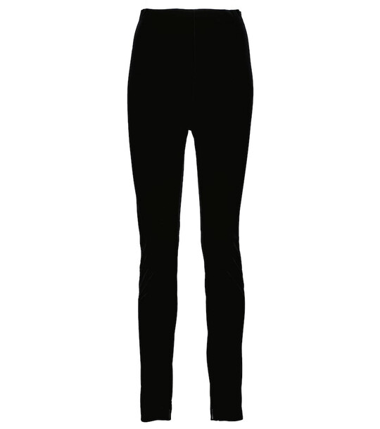 Saint Laurent Velvet leggings in black