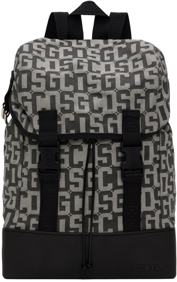 gcds black monogram backpack
