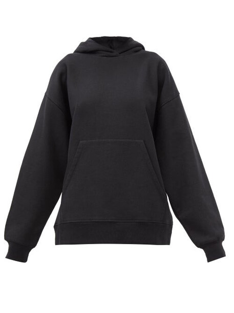 Raey - Recycled Cotton Blend-jersey Hooded Sweatshirt - Womens - Black