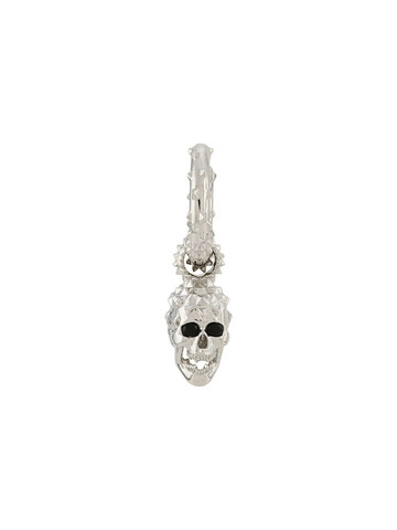 Kasun London skull hoop earring in silver