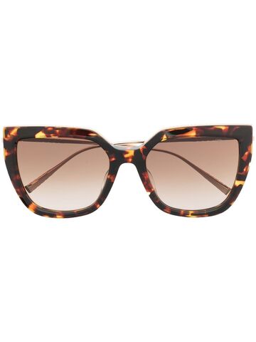 chopard eyewear cat-eye frame sunglasses - brown