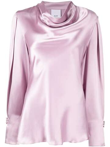 acler long-sleeved silk blouse - purple