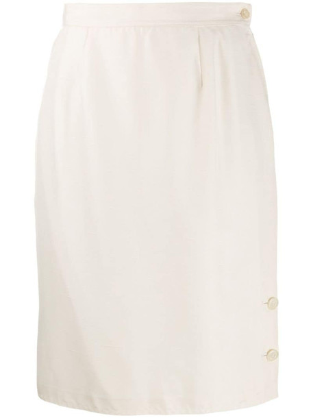 Valentino Pre-Owned 1980's straight fit skirt in white
