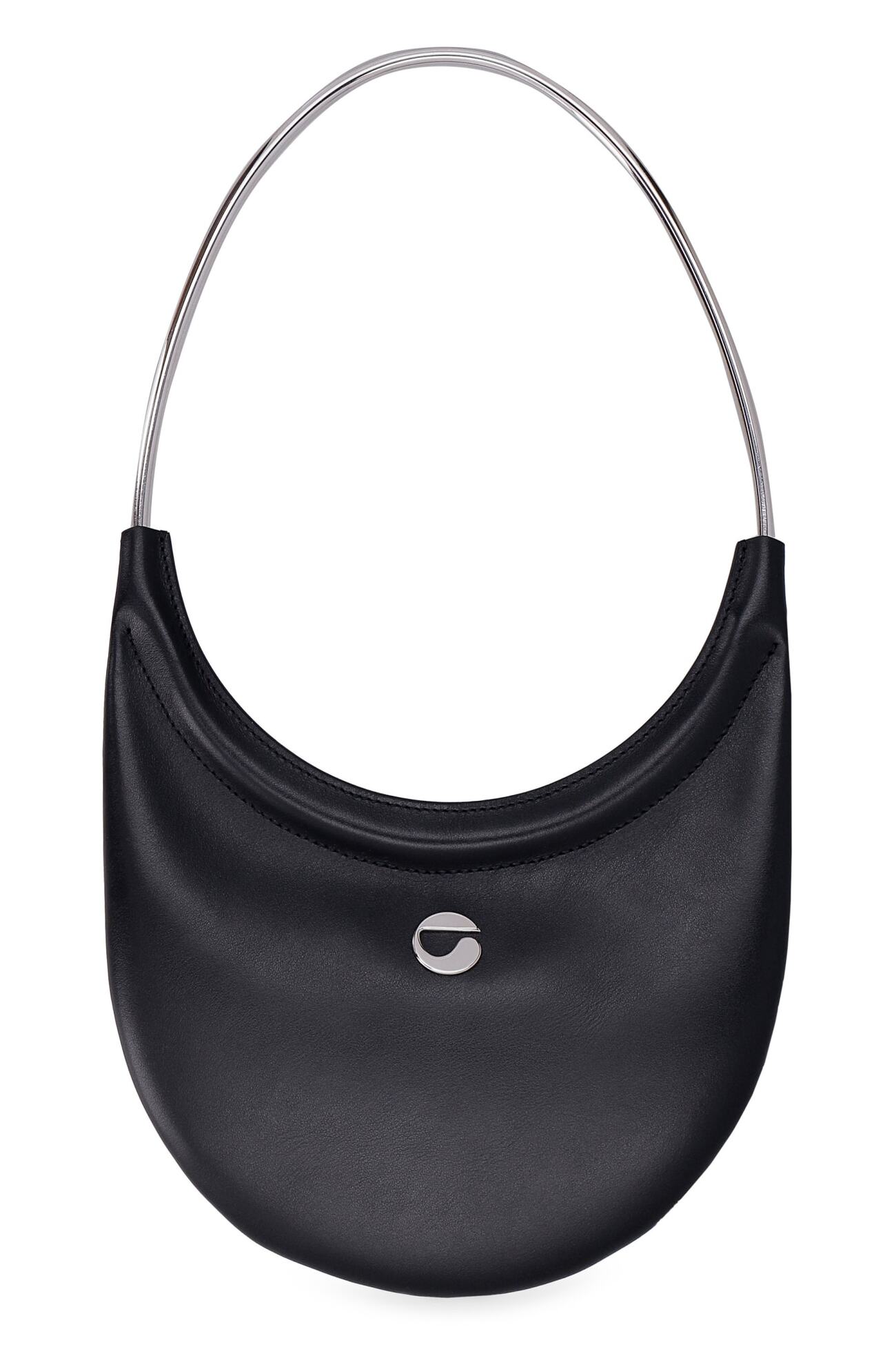 Coperni Ring Swipe Leather Bag in black