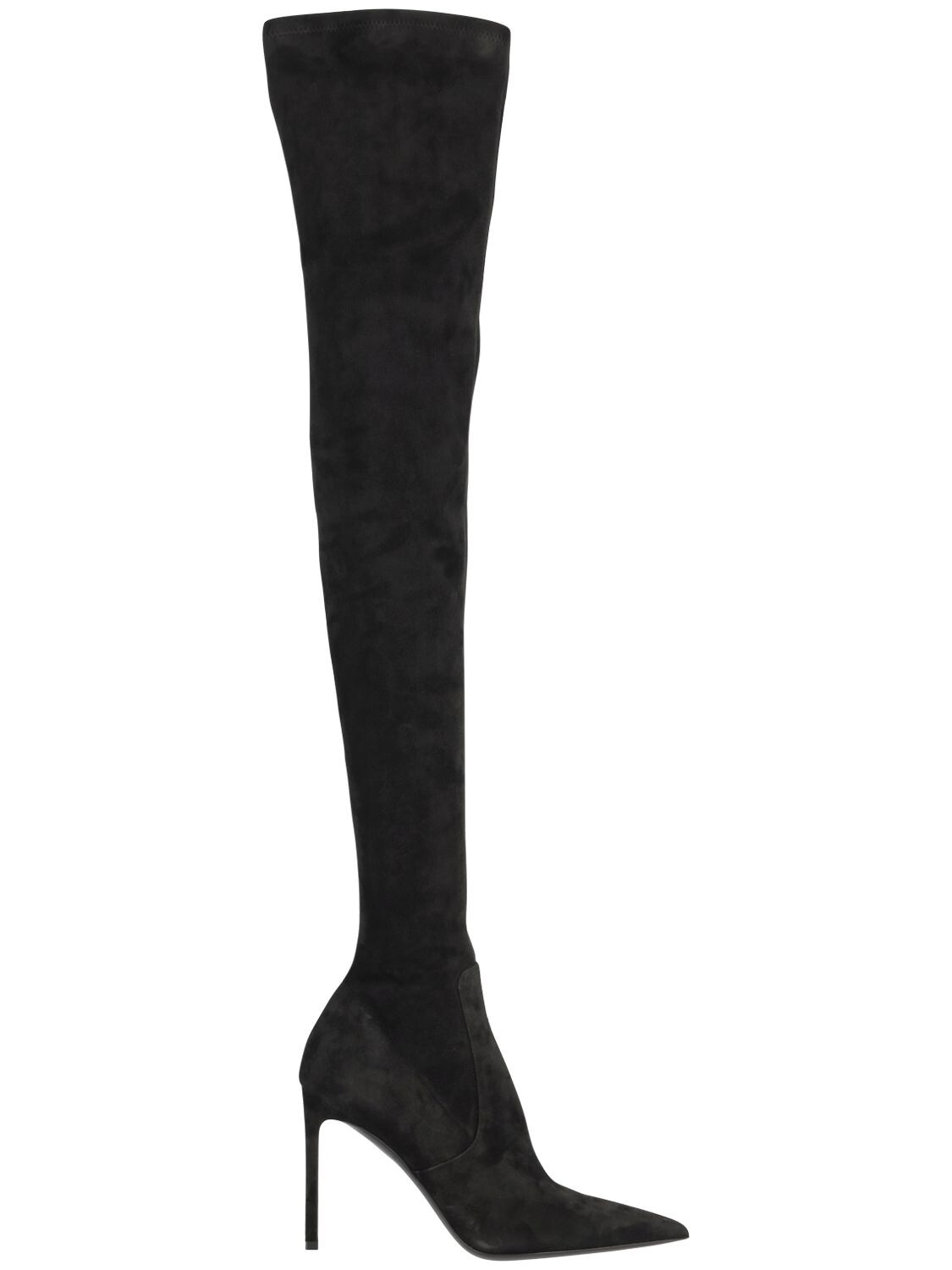 MICHAEL KORS COLLECTION 100mm Elle Leather Over-the-knee Boots in black