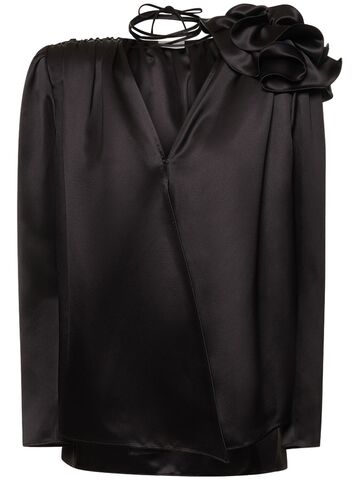 MAGDA BUTRYM Silk Chiffon Shirt in black