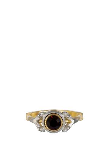 MAISON MARGIELA Crystal Stone Bicolor Ring in red / multi