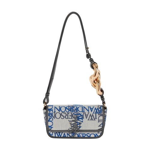 Jw Anderson Chain baguette bag in black / blue / white