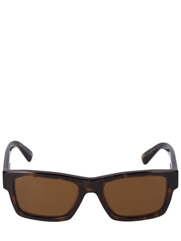prada heritage squared acetate  sunglasses in brown