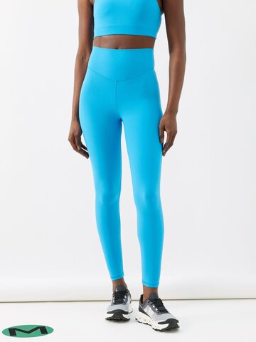 the upside - peached 25 high-rise jersey leggings - womens - blue