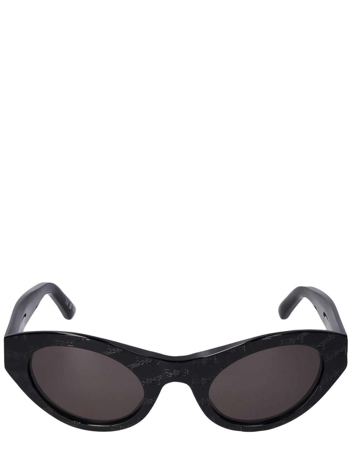 BALENCIAGA 0250s Bb Monogram Acetate Sunglasses in black