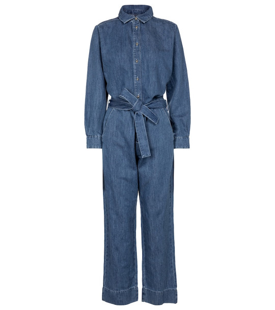7 For All Mankind Honor denim jumpsuit in blue
