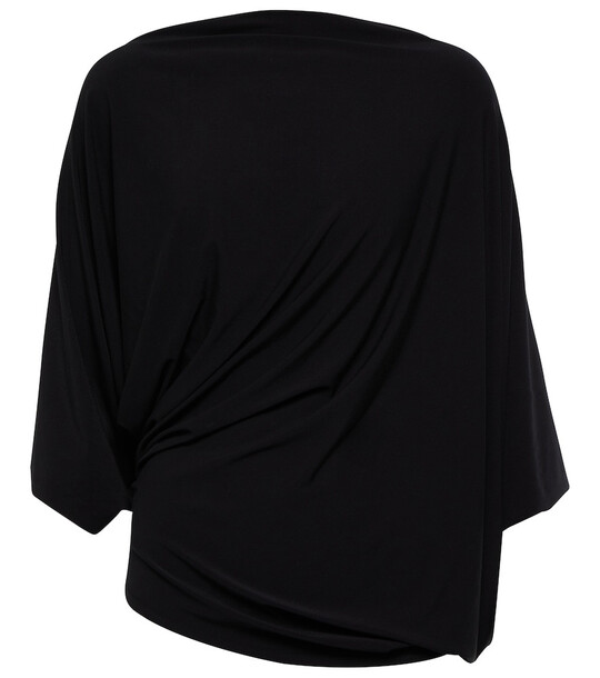Roland Mouret Larisa asymmetric jersey top in black