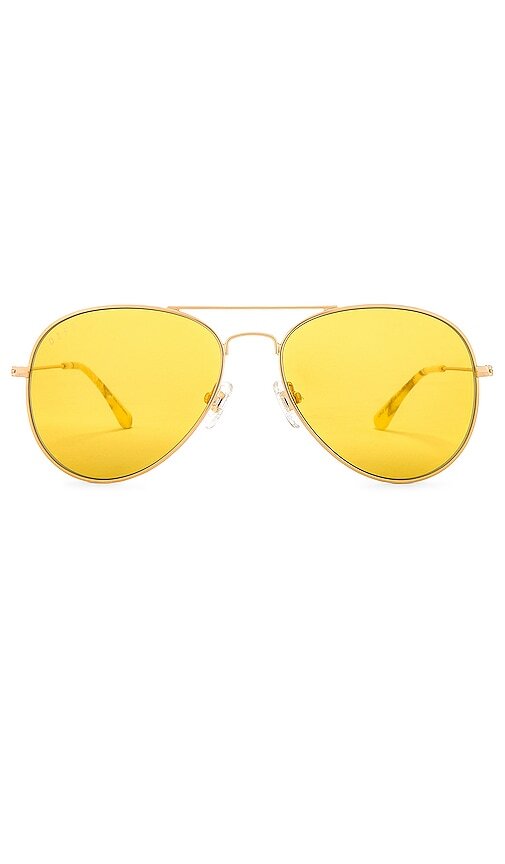 DIFF EYEWEAR Cruz Sunglasses in Yellow in gold