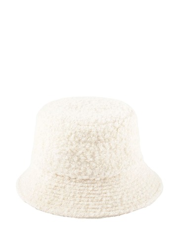 lack of color shore boucle hat in ivory