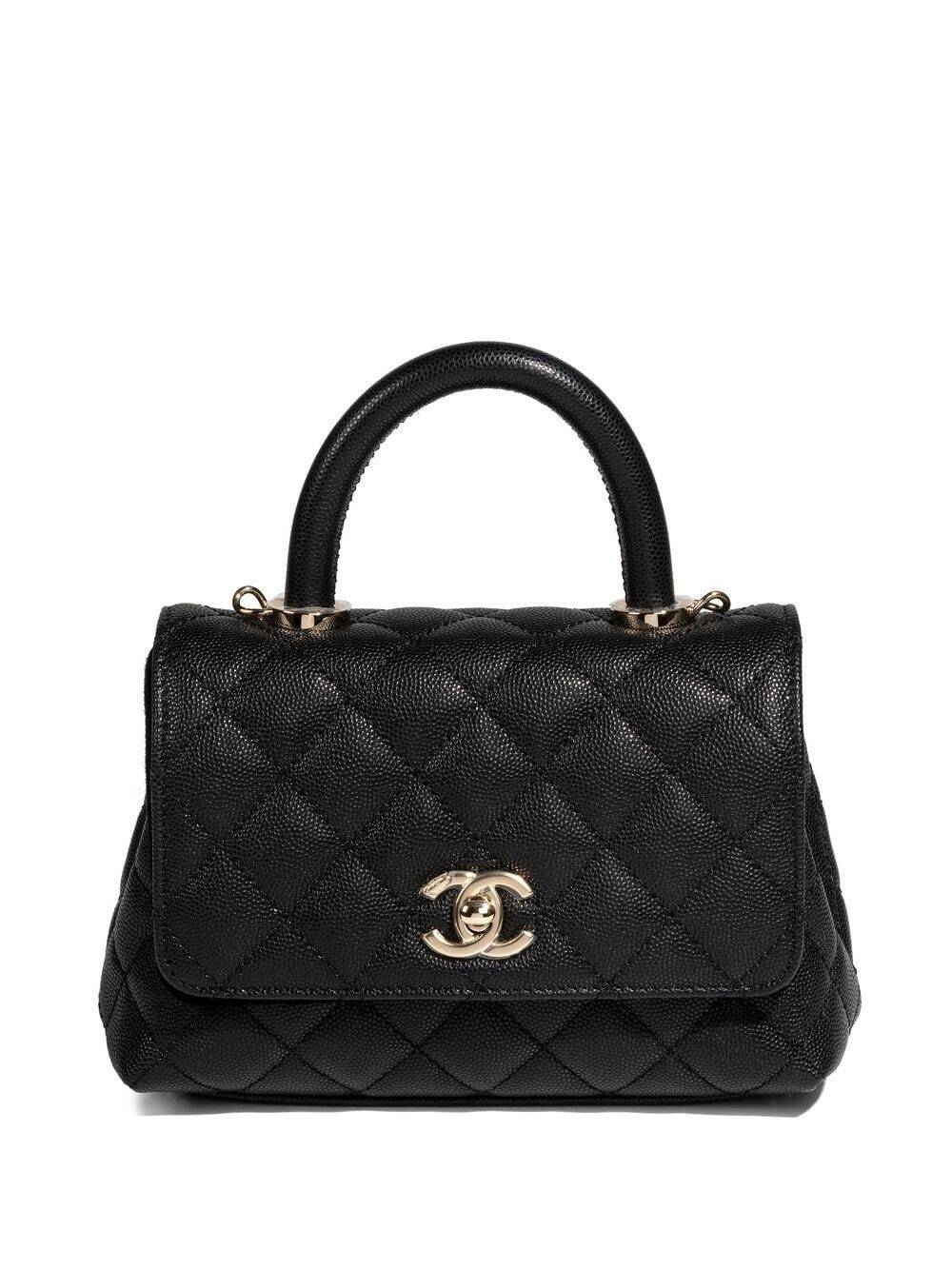 Chanel Pre-Owned diamond-quilted tote bag - Black