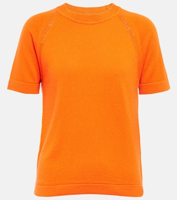 barrie cashmere top in orange
