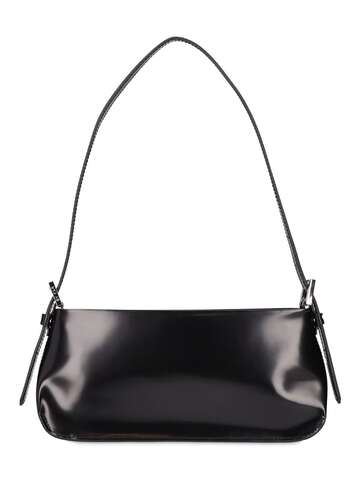 by far dulce patent leather shoulder bag in black