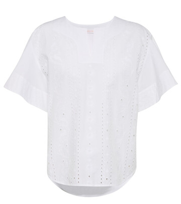 See By ChloÃ© Broderie anglaise cotton blouse in white