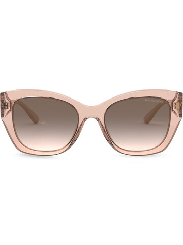 Michael Kors clear frame sunglasses in pink
