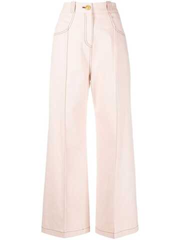 giambattista valli high-rise wide-leg trousers - pink