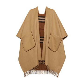 Burberry Check poncho in beige