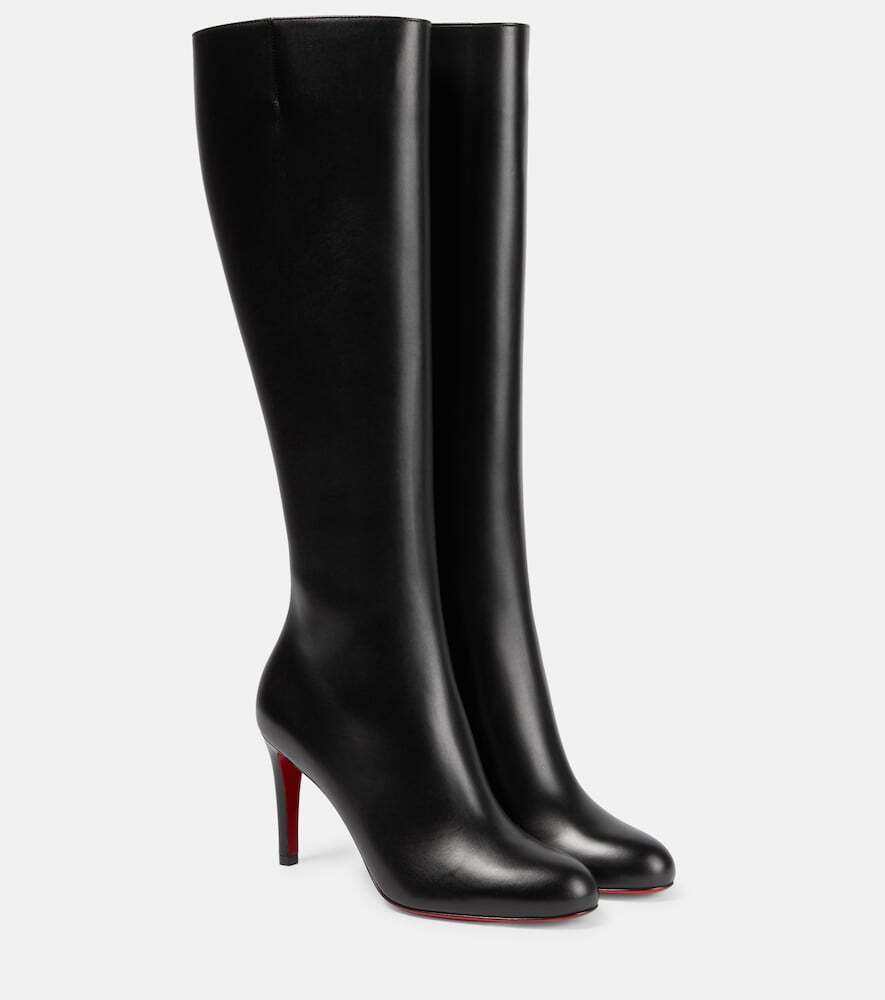 Christian Louboutin Pumppie Botta leather knee-high boots in black