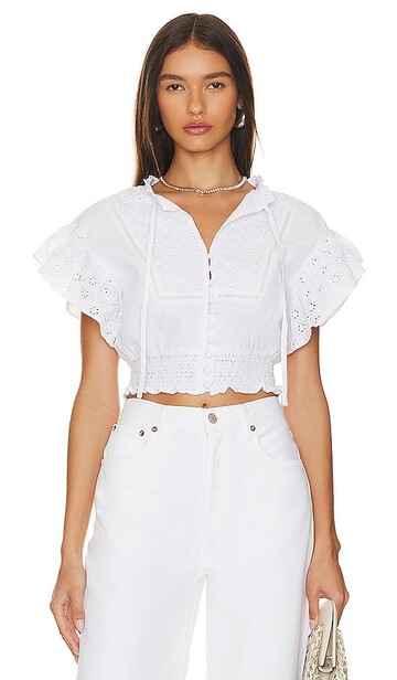 1. state button front top in white