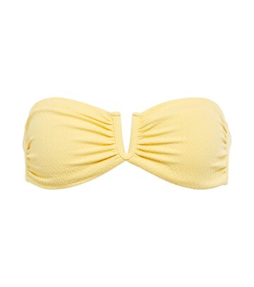 melissa odabash alba bandeau bikini top in yellow