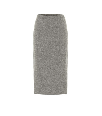 Dorothee Schumacher Soft Flash alpaca-blend knit midi skirt in grey