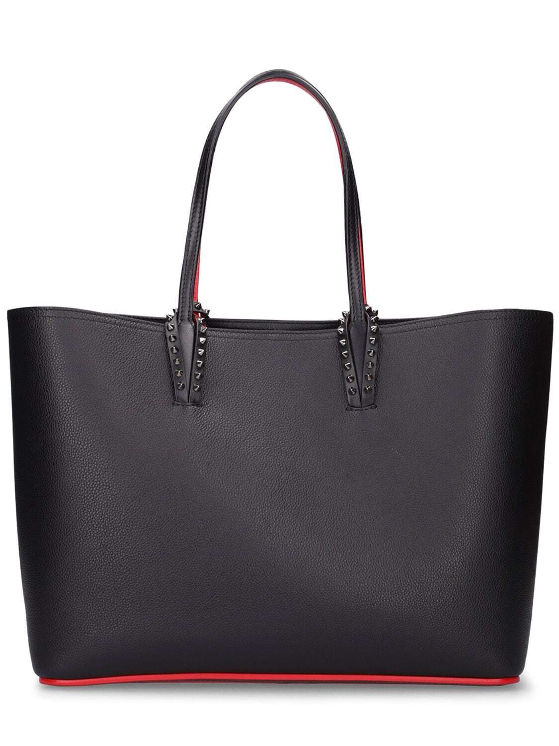 CHRISTIAN LOUBOUTIN Cabata Grained Leather Tote Bag in black