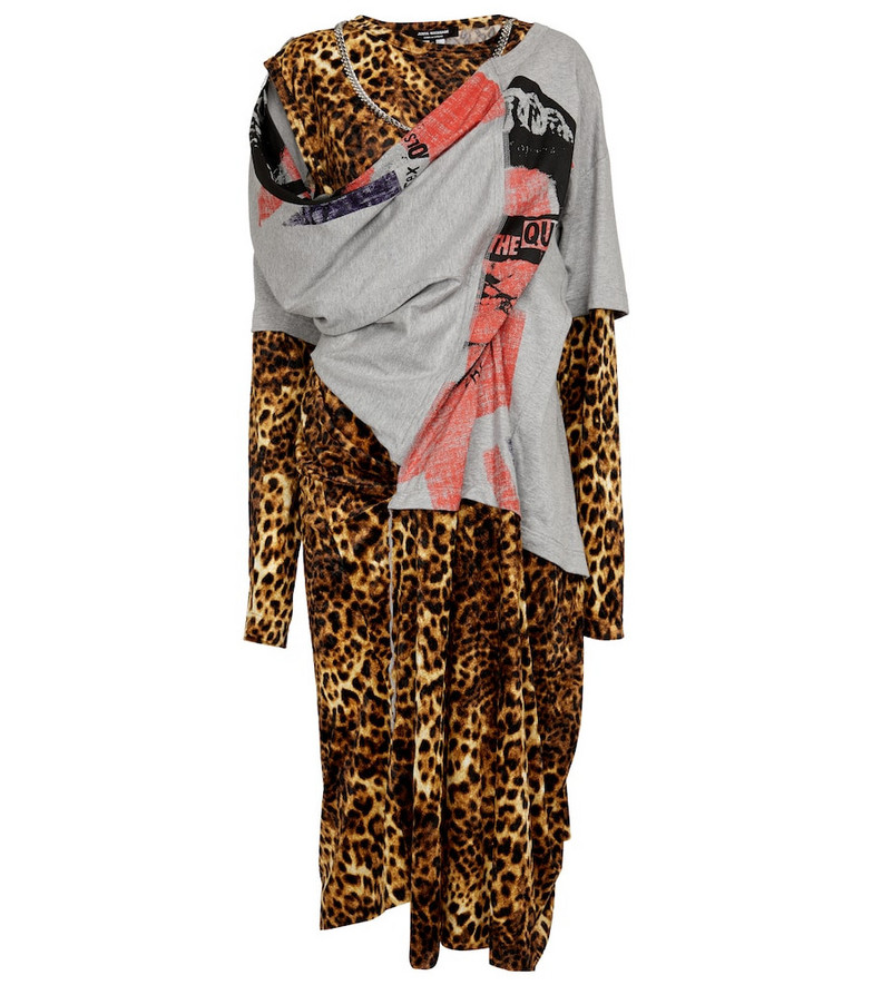 Junya Watanabe Layered leopard-print dress