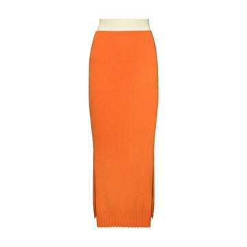 Elleme Midi Spongy Skirt in orange