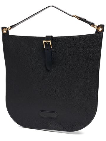 tom ford buttery large grain leather sac bag in black
