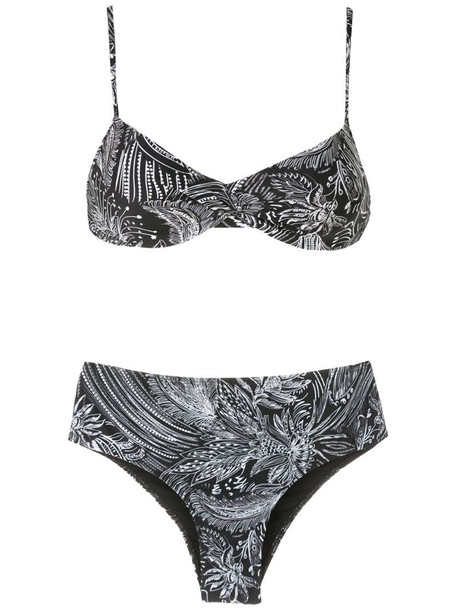 Lygia & Nanny Verônica printed bikini set in black