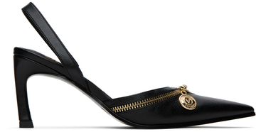versace jeans couture black mandy heeled sandals