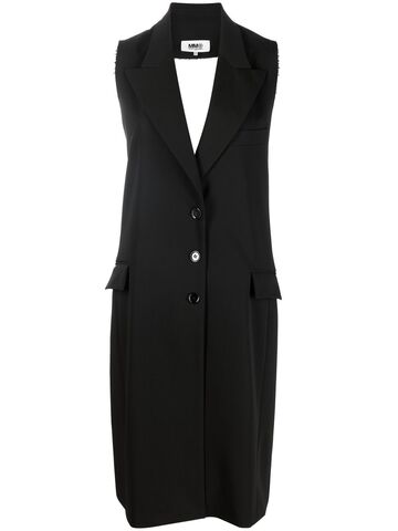 mm6 maison margiela button blazer dress - black