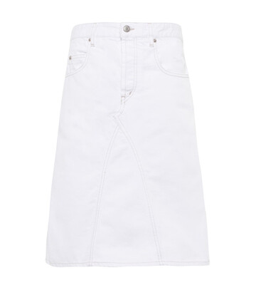 Isabel Marant, Ãtoile Fiali denim midi skirt in white