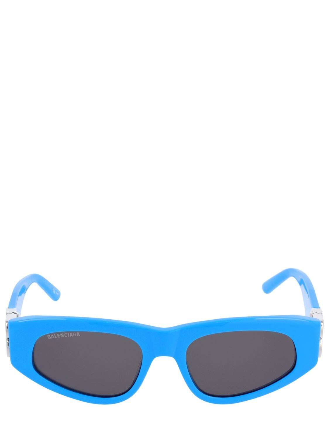 BALENCIAGA 0095s Dynasty Cat-eye Acetate Sunglasses in turquoise