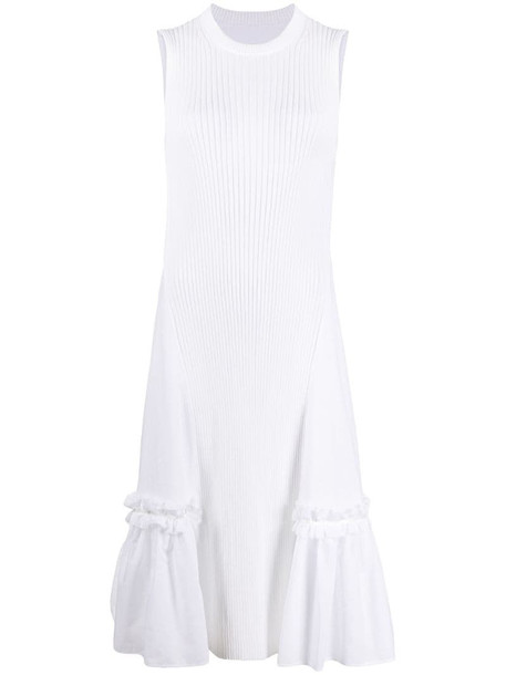 MM6 Maison Margiela sleeveless flared dress in white