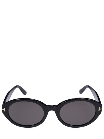 TOM FORD Genevieve Oval Acetate Sunglasses in black