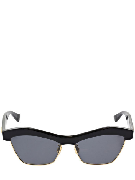 BOTTEGA VENETA Geometrical Acetate Sunglasses in black / grey
