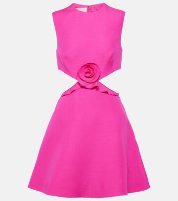 valentino crêpe couture cutout minidress in pink
