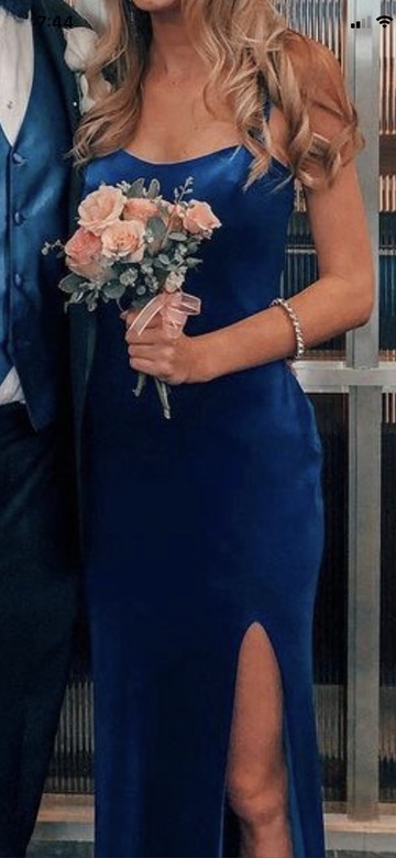 dress,velvet,dark blue,long dress,prom dress