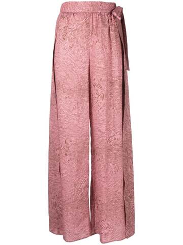 federica tosi side-tie wide-leg trousers - pink